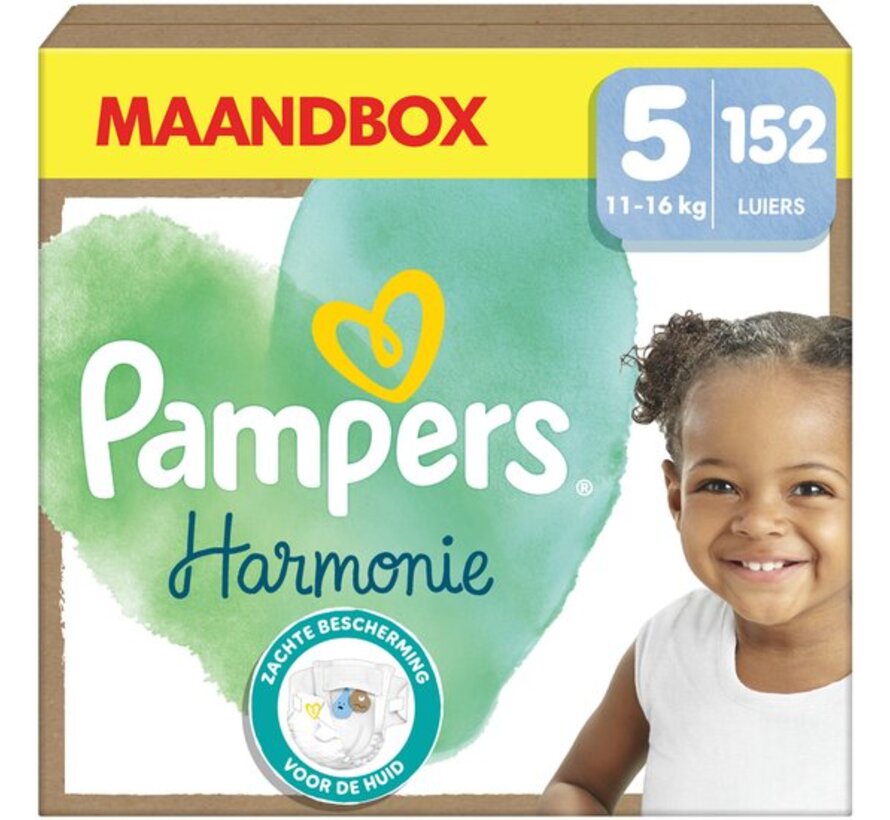 Harmonie Luiers - Maat 5 (11kg-16kg) - 152 Luiers - Maandbox