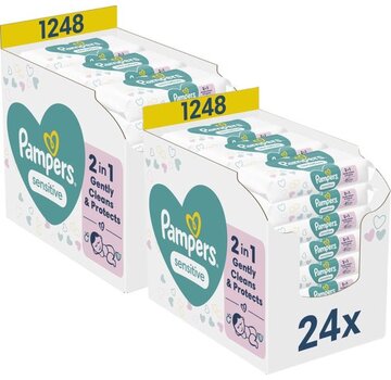 Pampers Sensitive Billendoekjes / Babydoekjes - 2496 doekjes (48x52 stuks)