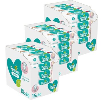 Pampers Sensitive Billendoekjes / Babydoekjes XL - 45x 80 stuks