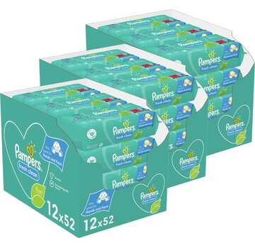 Pampers Fresh Clean Billendoekjes / Babydoekjes - 1872 doekjes (36x52 stuks)