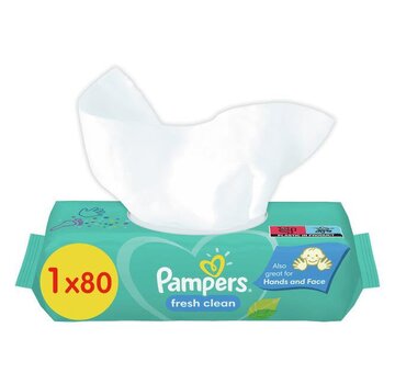 Pampers Fresh Clean Billendoekjes / Babydoekjes XL - 80 stuks