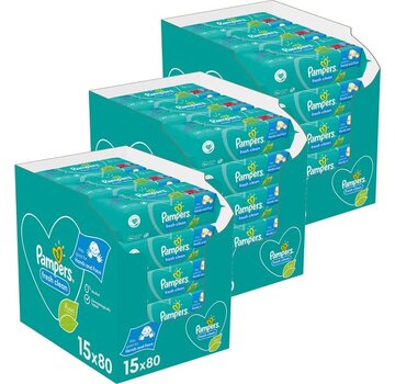 Pampers Fresh Clean Billendoekjes / Babydoekjes XL - 45x 80 stuks
