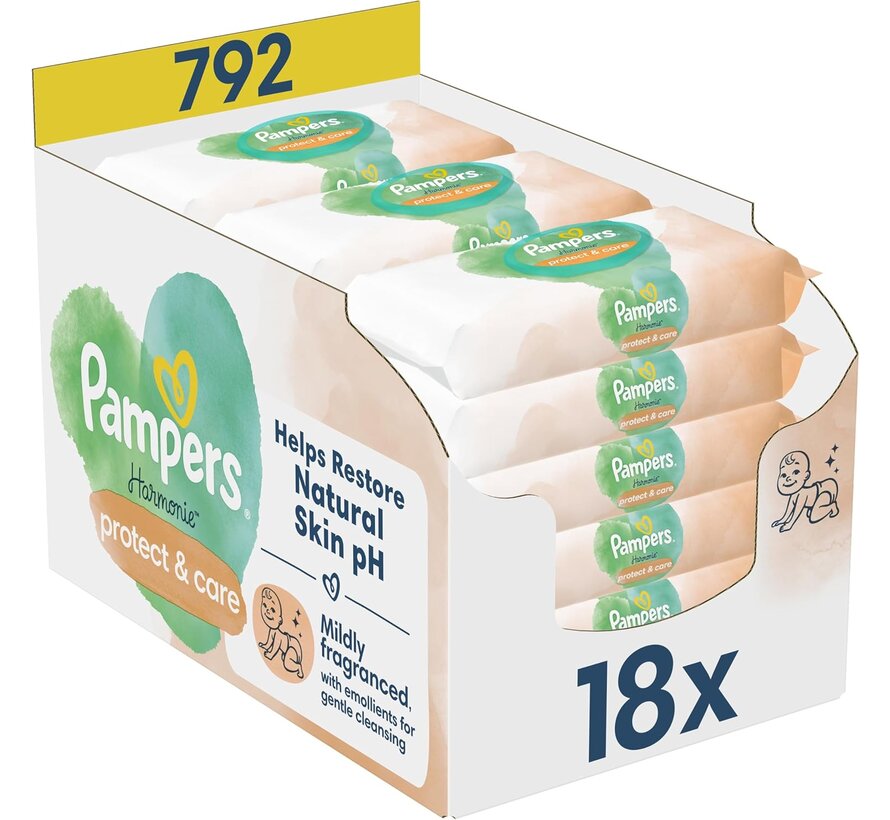 Harmonie Protect & Care Billendoekjes / Babydoekjes - 18x 44 stuks
