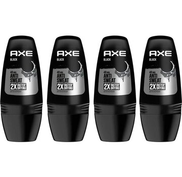 Axe Black Anti-Transpirant - Deodorant Roller - 4x 50ml