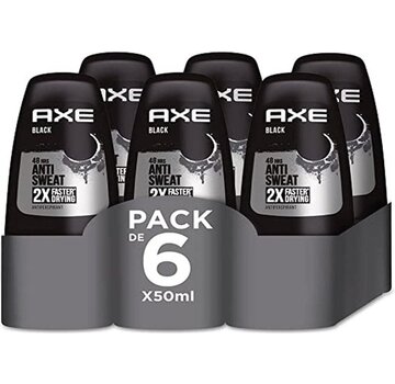 Axe Black Anti-Transpirant - Deodorant Roller - 6x 50ml