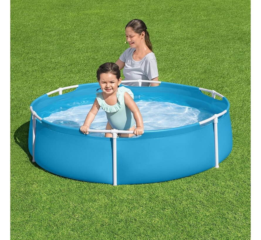 Zwembad met metalen Frame - Rond - Voor kinderen - 152x38cm - Kinderzwembad c