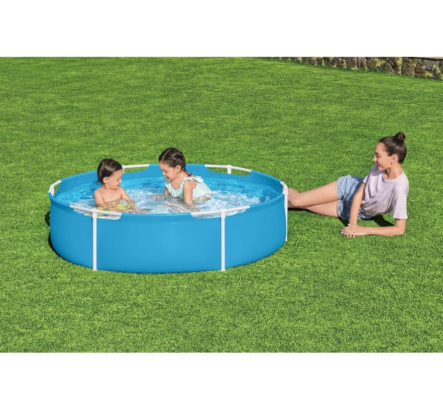 Zwembad met metalen Frame - Rond - Voor kinderen - 152x38cm - Kinderzwembad c