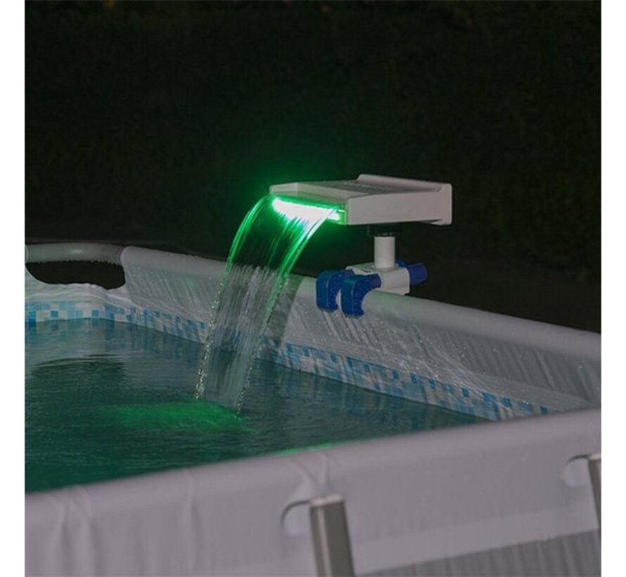 Flowclear Waterval met LED verlichting - Voor frame zwembaden