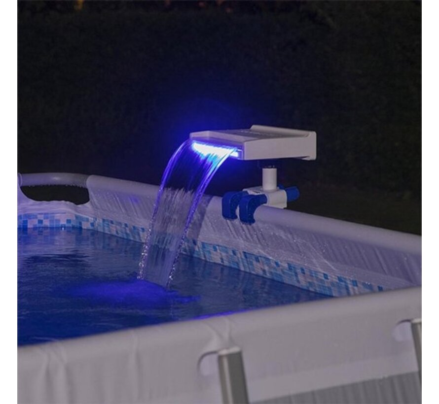 Flowclear Waterval met LED verlichting - Voor frame zwembaden