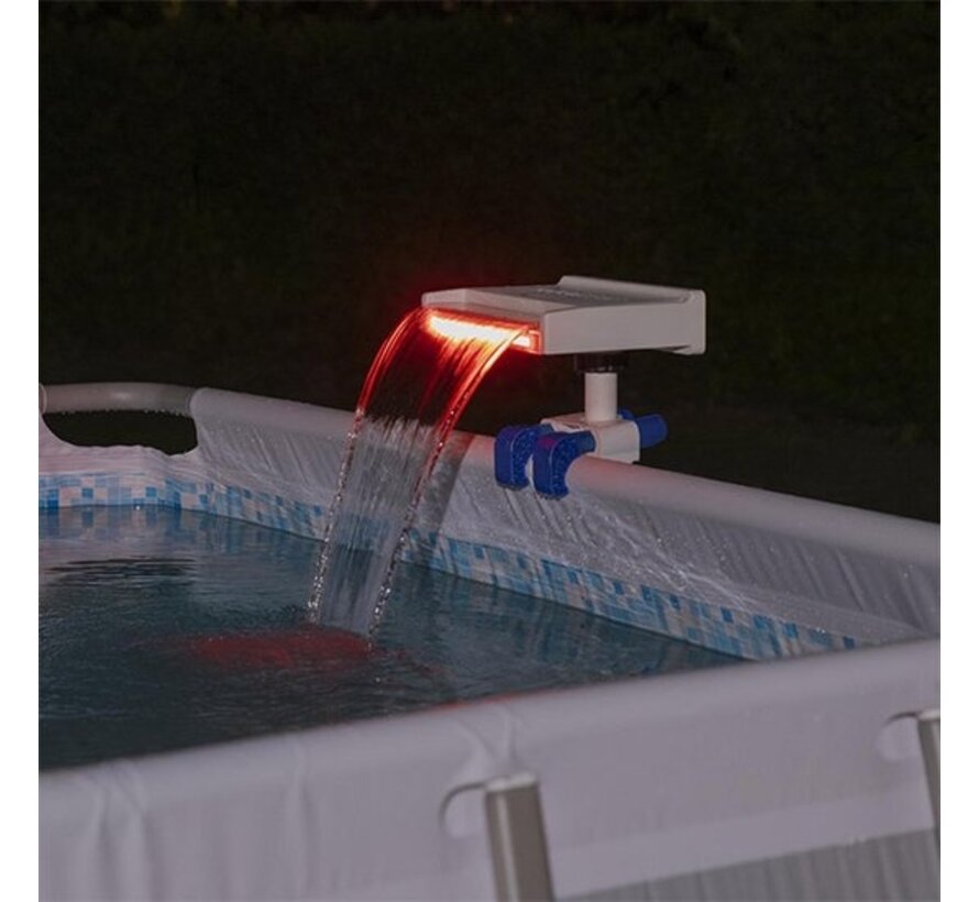 Flowclear Waterval met LED verlichting - Voor frame zwembaden