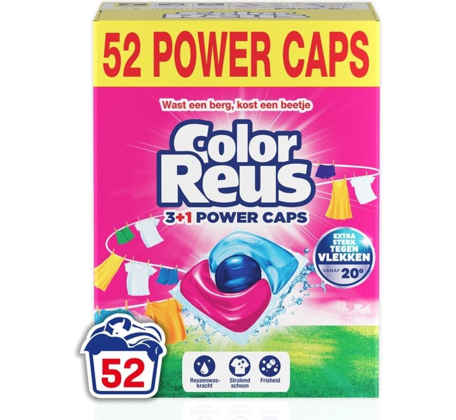 3+1 Power Caps - Kleur Pods - 5x 26 stuks Wascapsules