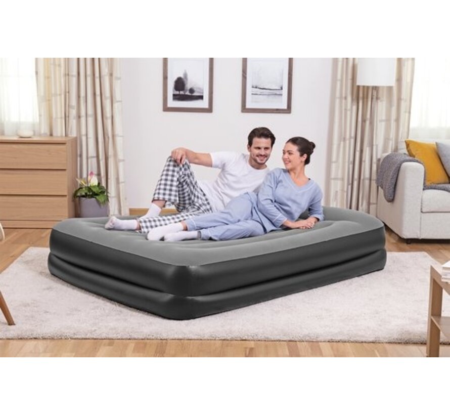 Tritech Queen 2-Persoons Luchtbed - Ingebouwde pomp - 203x152x46cm