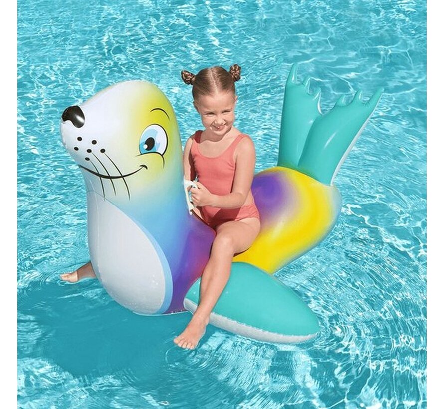 Flash N' Splash - Opblaasbare Zeehond Ride-On (157x114cm)