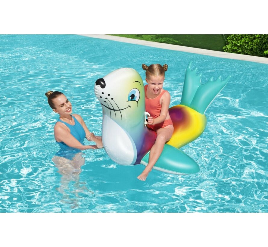Flash N' Splash - Opblaasbare Zeehond Ride-On (157x114cm)