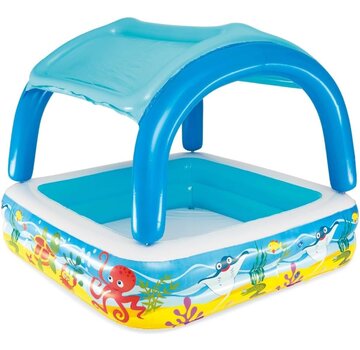 Bestway Kinder zwembad Beach Buddy met zonnedak - 140x140x114cm