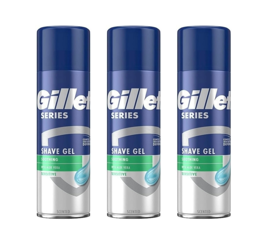 Series Scheergel Sensitive - Gevoelige huid - 3x 200ml