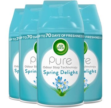 Air Wick Freshmatic Navulling - Pure Lentedauw - 4x 250ml - Voordeelverpakking