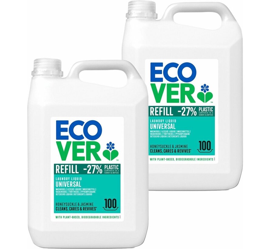 Universal Wasmiddel 5L - Kamperfoelie & Jasmijn - 2x 100 wasbeurten