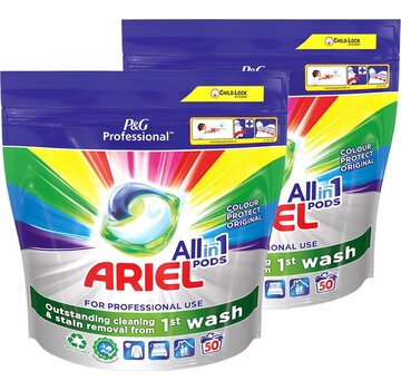 Ariel All-in-1 Professional - Color - Wasmiddel Pods (2x50) - 100 stuks