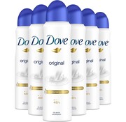 Dove Original Anti-transpirant - Deodorant Spray - 6x 150ml - Voordeelverpakking