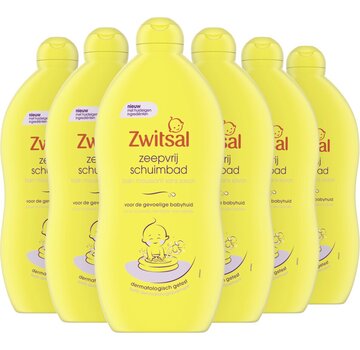 Zwitsal Baby Schuimbad / Badschuim Zeepvrij - 6x 700ml  - Voordeelverpakking