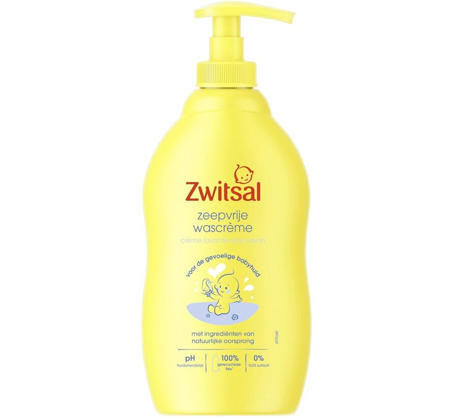 Baby Wascrème - Mild & Zacht - Met Pompje - 4x 400ml