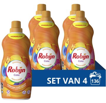 Robijn Color - Klein & Krachtig - Vloeibaar wasmiddel (1,19L) - 4x 34 wasbeurten