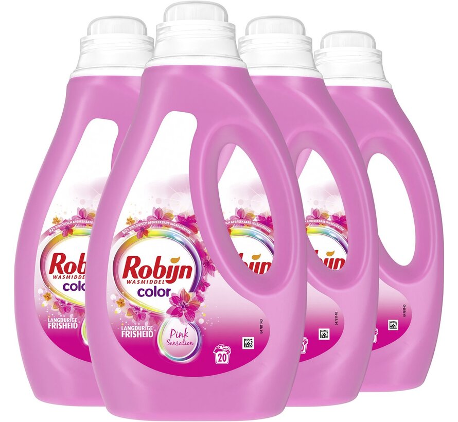 Color Pink Sensation - Vloeibaar Wasmiddel (1000ml) - 4x 20 wasbeurten