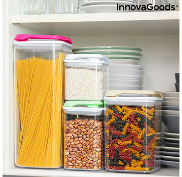 Innovagoods 4-Delige set voedselcontainers Pilocks - Stapelbaar en luchtdicht
