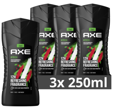 Axe Douchegel Africa Bodywash 3in1 - 3x 250ml