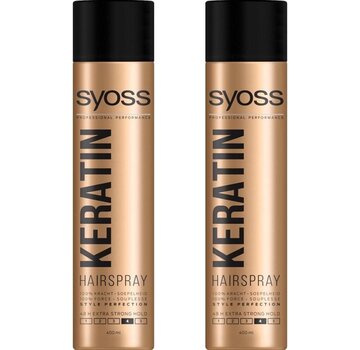 Syoss Keratine Haarspray - Sterke Fixatie (48 uur) - 2x 400ml
