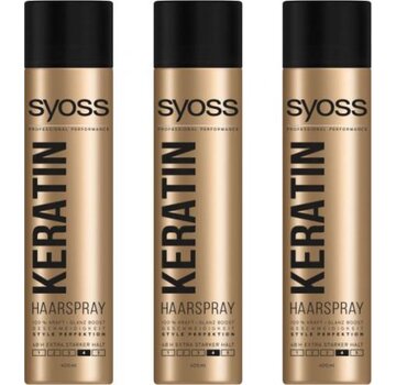 Syoss Keratine Haarspray - Sterke Fixatie (48 uur) - 3x 400ml