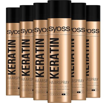 Syoss Keratine Haarspray - Sterke Fixatie (48 uur) - 6x 400ml