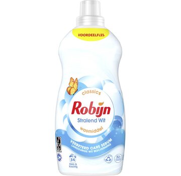 Robijn Stralend Wit - Klein & Krachtig - Vloeibaar wasmiddel (1,19L) - 34 wasbeurten