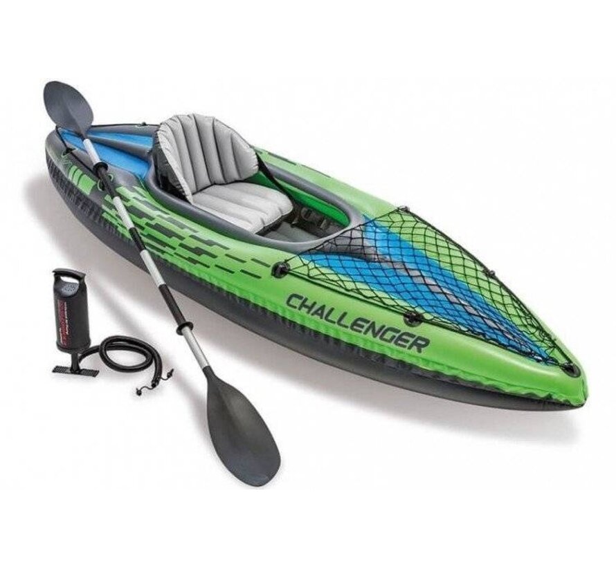 Intex 1-Persoons opblaasbare kajak set - Challenger K1 - 76cm breed x 274cm lang x 33cm hoog