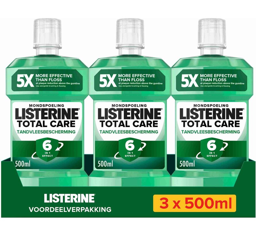 Total Care 6in1 Tandvleesbescherming - Mondspoeling - 3x 500ml