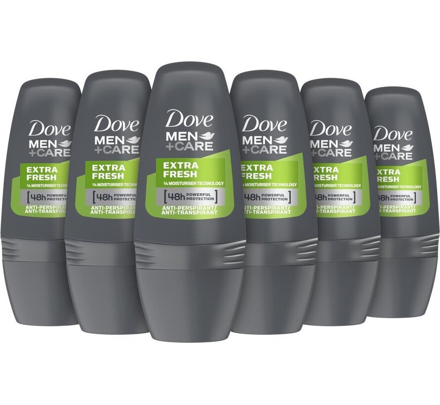Men+Care Extra Fresh - Deodorant Roller - 6x 50ml - Voordeelverpakking