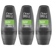 Dove Men+Care Extra Fresh - Deodorant Roller - 3x 50ml