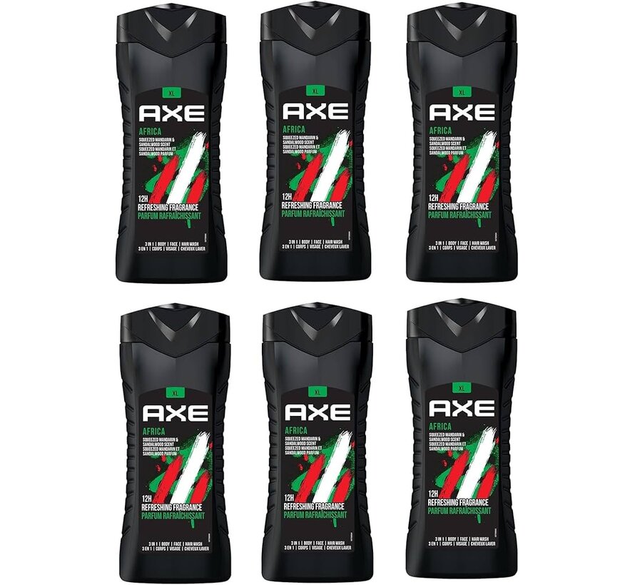 Douchegel Africa Bodywash XL - 6x 400ml -Voordeelverpakking