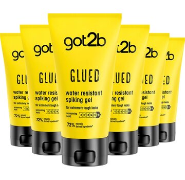 Schwarzkopf Got2b - Glued Water ResistantSpiking Gel - Styling Haargel - 6x 150ml