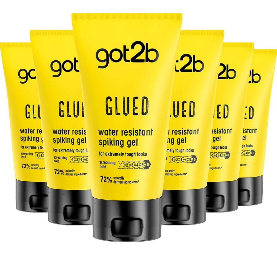 Got2b - Glued Water ResistantSpiking Gel - Styling Haargel - 6x 150ml