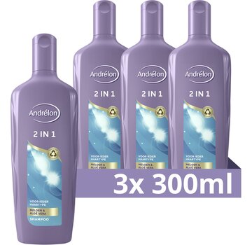 Andrelon 2in1 Meloen & Aloe Vera - Shampoo & Conditioner - 3x 300ml