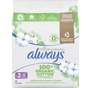 Always Maandverband met Vleugels - Maat 2 Long - Katoen Protection - 9 stuks