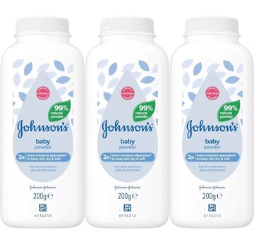 Johnson's Baby Talkpoeder / Babypoeder - Daily Care - 3x 200gr