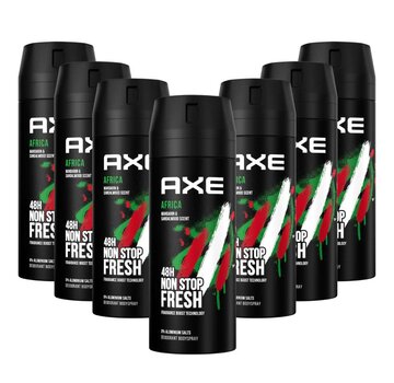 Axe Africa Bodyspray / Deodorant Spray Men - 7x 150ml