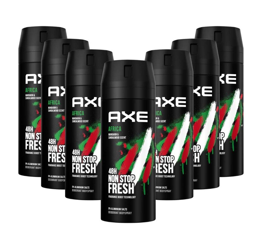 Africa Bodyspray / Deodorant Spray Men - 7x 150ml