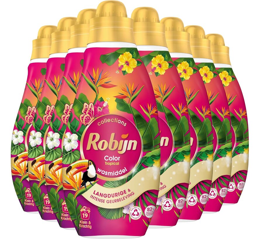 Color Tropical - Klein & Krachtig - Vloeibaar wasmiddel (665ml) - 8x 19 wasbeurten