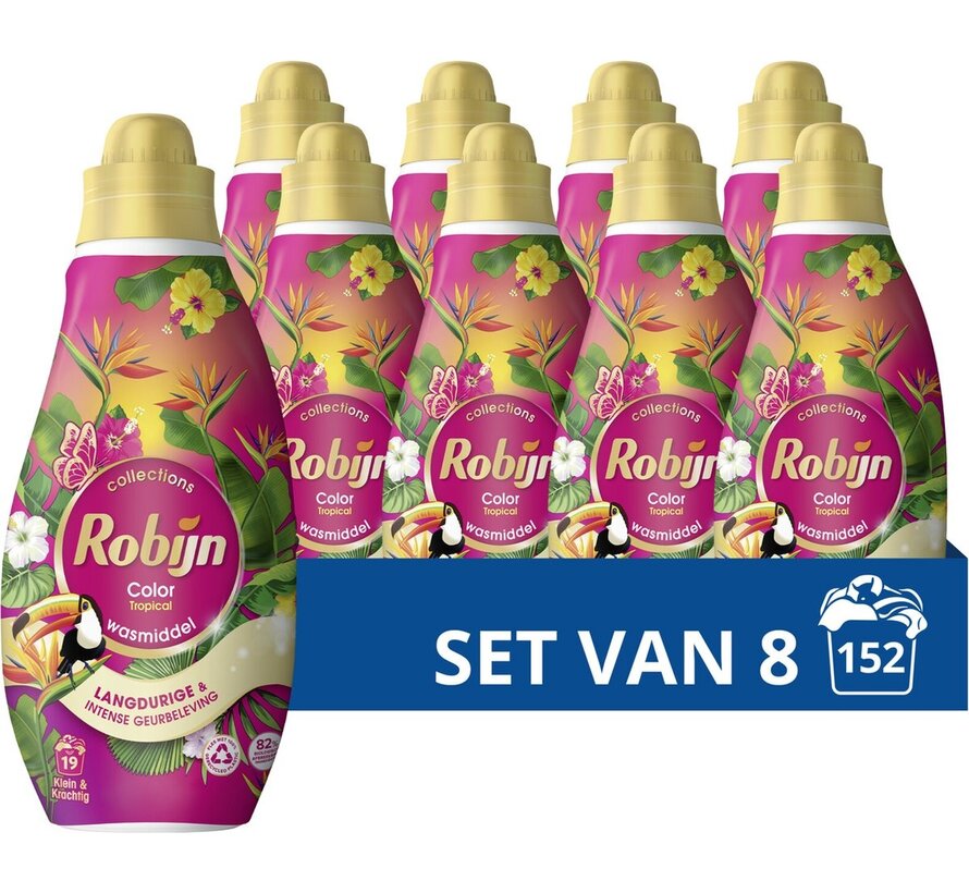 Color Tropical - Klein & Krachtig - Vloeibaar wasmiddel (665ml) - 8x 19 wasbeurten