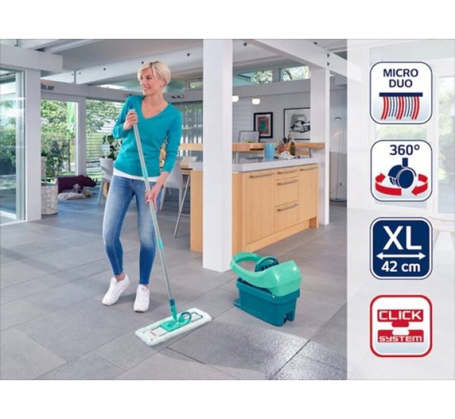 Profi XL Vloerwisser - Compleet Systeem - Micro Duo - Met Wieltjes