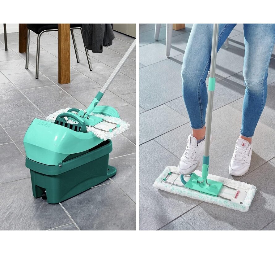 Profi XL Vloerwisser - Compleet Systeem - Micro Duo - Met Wieltjes + Extra stofdoek